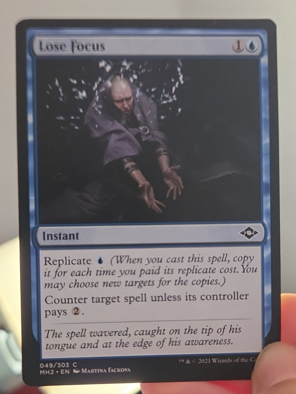 Lose Focus - Blue Instant Card